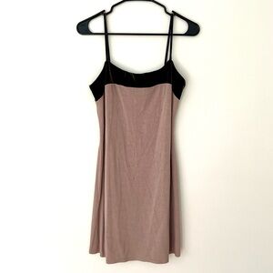 Vintage French Connection Velvet Trim Slip Dress